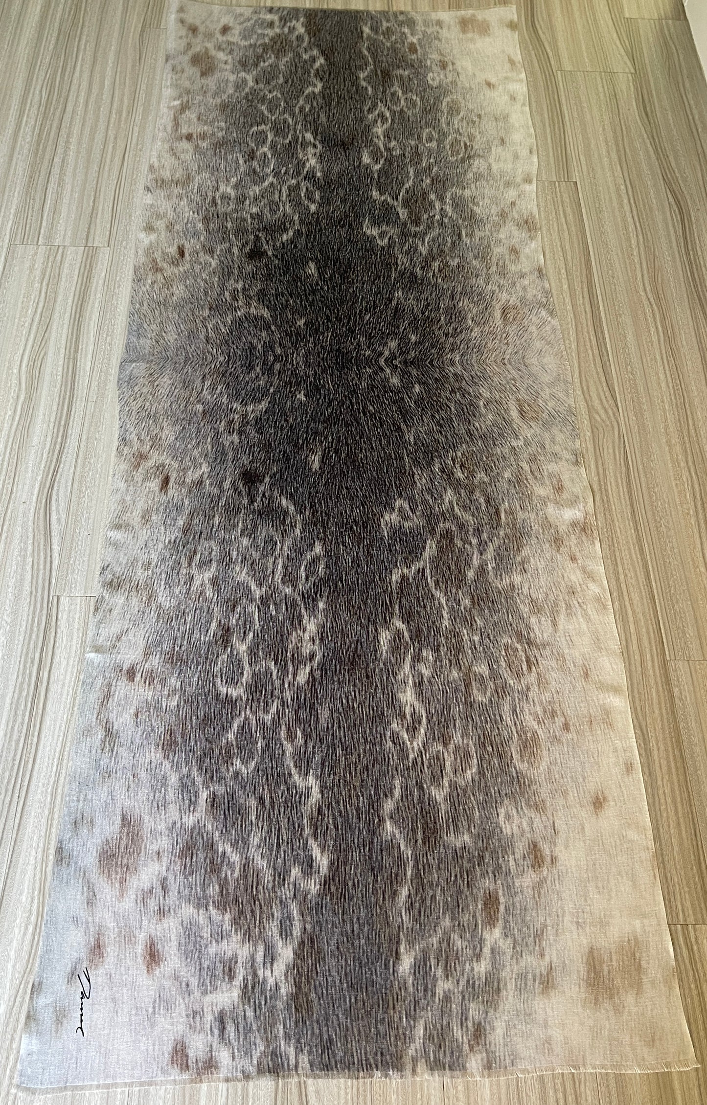 Modal Silk Designer Scarf Shawl Wrap Inspired by Harbor Seal Fur