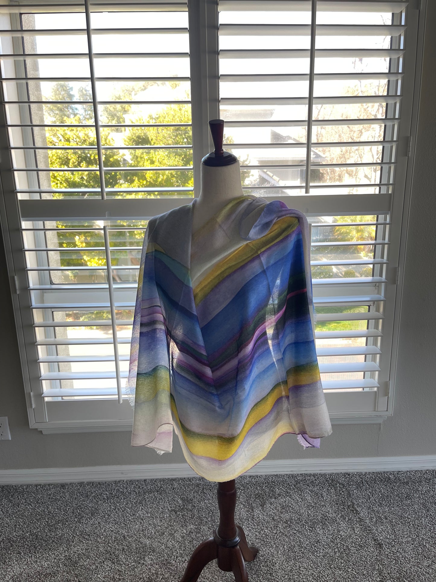 Modal Silk Designer Scarf Shawl Inspired by Phalaenopsis Orchid