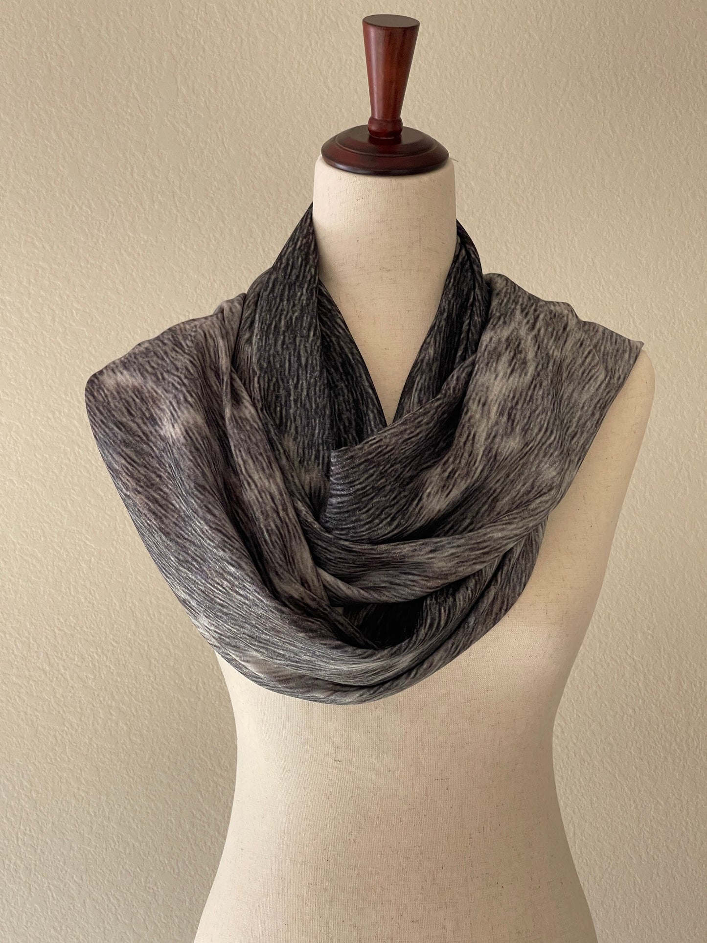 Modal Silk Designer Scarf Shawl Wrap Inspired by Harbor Seal Fur