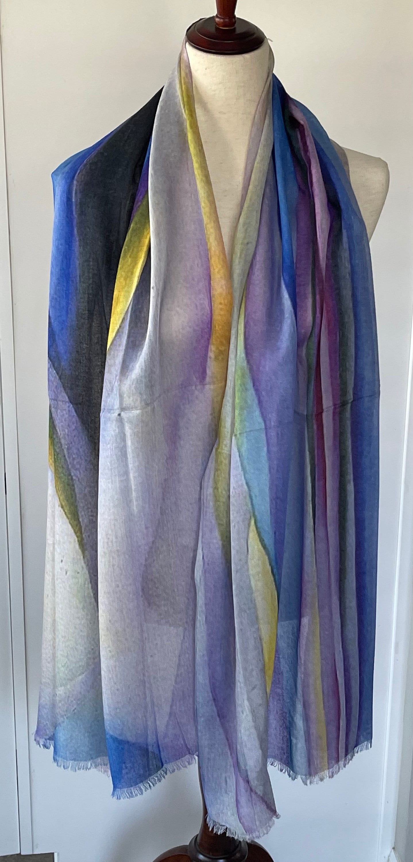 Modal Silk Designer Scarf Shawl Inspired by Phalaenopsis Orchid