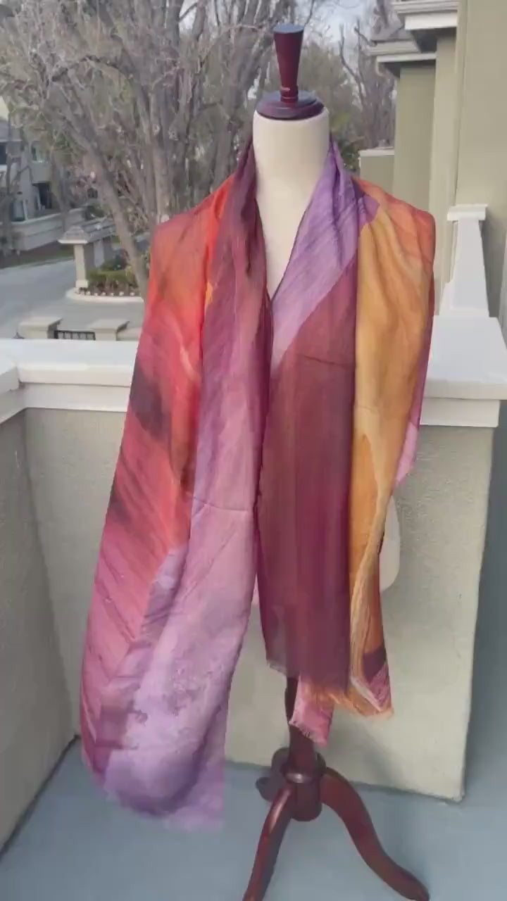 Antelope Canyon Silk &amp; Modal Scarf — product video thumbnail